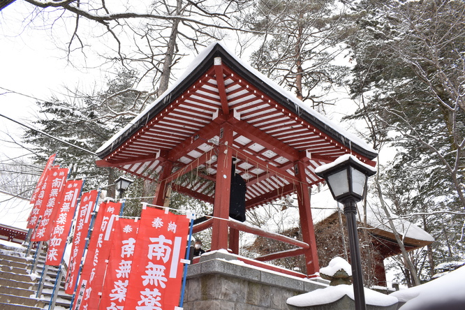 雪の草津温泉_光泉寺の除夜の鐘